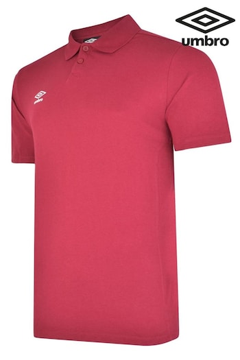 Umbro Red Club Essential lace-up Polo Shirt (309907) | £25