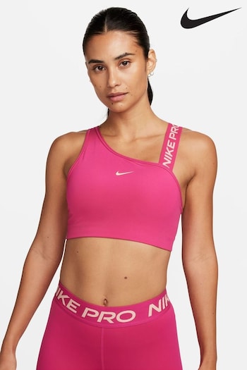 Nike Fushsia Pink Medium Pro Swoosh Support Asymmetrical Sports Bra (310089) | £40
