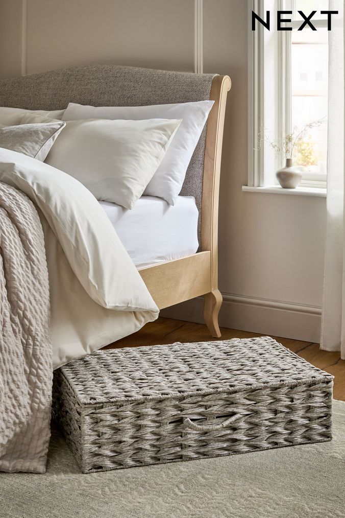 Wicker under bed storage ikea sale