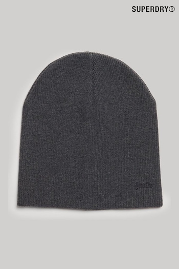 Superdry Grey Knitted Logo Beanie Hat (310417) | £18
