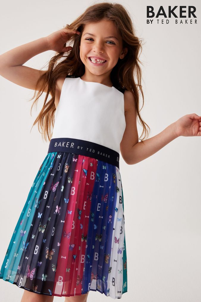 Ted baker colour block pleated dress new arrivals