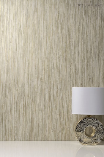 Decorline Gold Vertical Grasscloth Wallpaper (310463) | £69