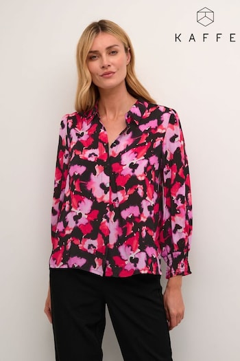Kaffe Pink Tanya Printed 3/4 Sleeve Shirt (311049) | £50