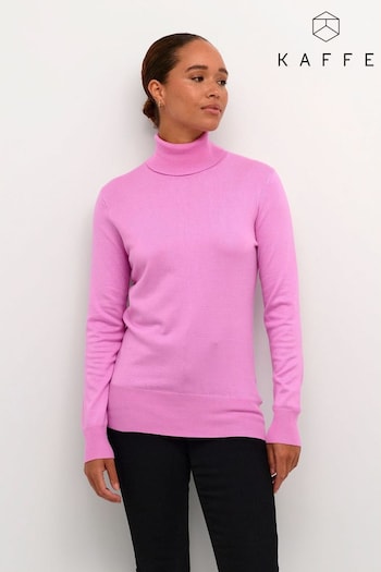 Kaffe Pink Astrid Long Sleeve Roll Neck Pullover (311069) | £35