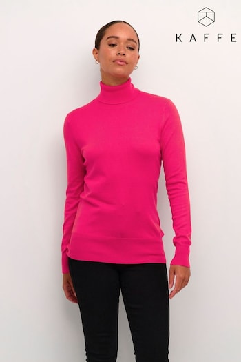 Kaffe Pink Astrid Long Sleeve Roll Neck Pullover (311111) | £35