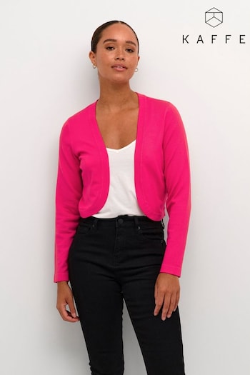 Kaffe Slim Fit Pink Astrid Long Sleeve Bolero Cardigan (311131) | £30