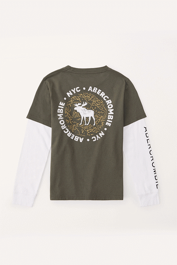 Abercrombie & Fitch Graphic Layered Long Sleeved Top (311166) | £25