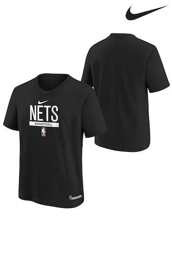 Nike Black Brooklyn Nets Short Sleeve Practice T-Shirt (311302) | £24