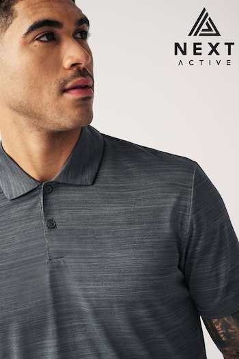 Slate Grey Active Mesh Golf Polo beard Shirt (311320) | £20