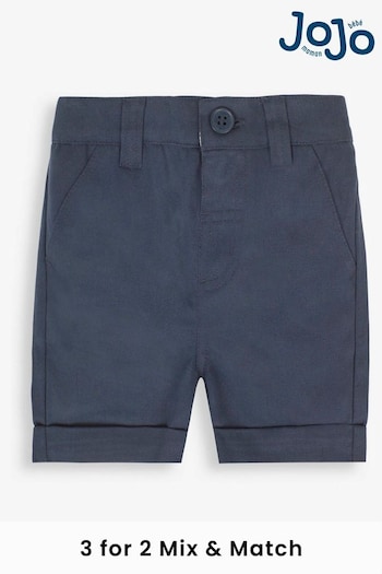 JoJo Maman Bébé Navy Boys' Twill Chino Shorts (311432) | £18