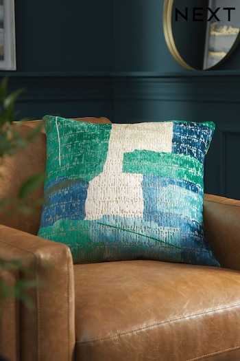 Green 50 x 50cm Abstract Leaf Cushion (311465) | £24