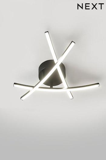 Black Amari LED Flush Ceiling Light (311501) | £65