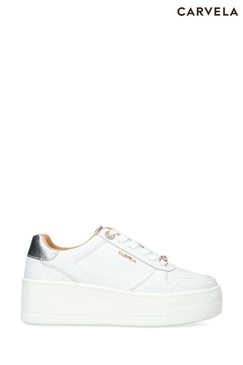 Carvela District White Trainers (311539) | £149
