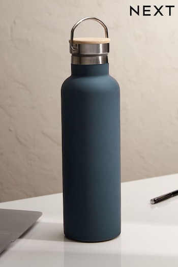 Blue Drinks Bottle with Bamboo Lid (311891) | £18