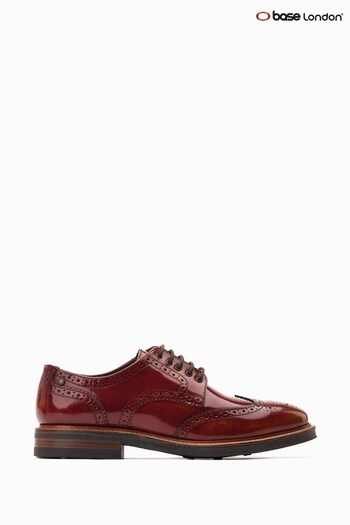 Base London Lace Up Brogue Brown Shoes (312001) | £80