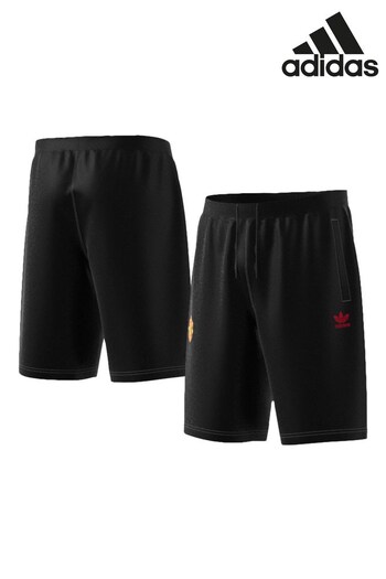 adidas Black Manchester United x Originals Essentials Shorts (312171) | £35