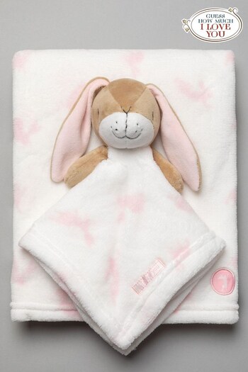 Guess How Much I Love You Pink/White Bunny Comforter Set (312211) | £24