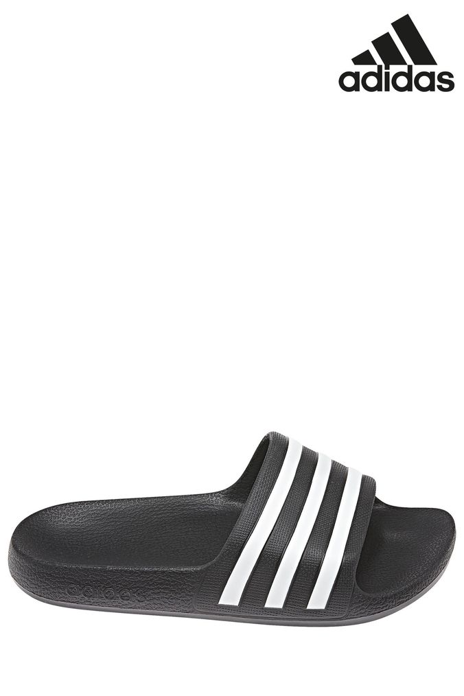 adidas Black Adilette Aqua Sandals (312289) | £13