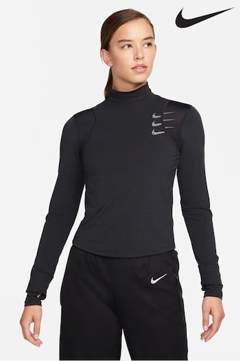 Nike Black Dri-FIT ADV Run Division Long-Sleeve Running Top (312396) | £83