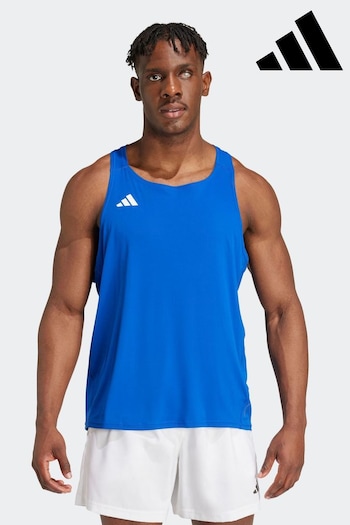 adidas Blue Adizero Essentials Running Tank Top (312753) | £23