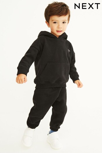 Black Soft Touch Jersey Hoodie (3mths-7yrs) (312928) | £12 - £14