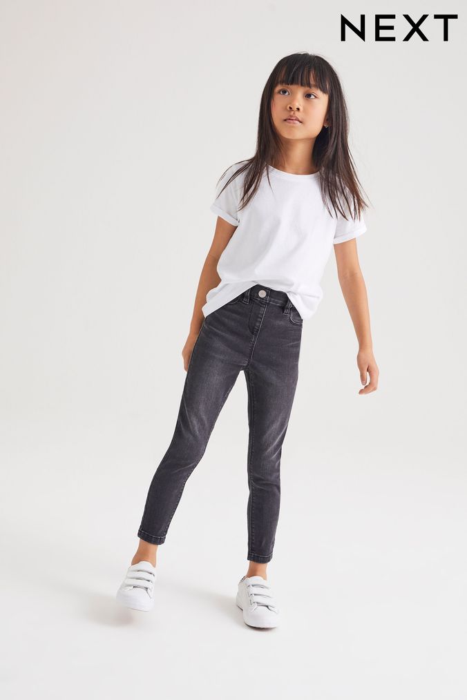 Girls grey jeggings deals