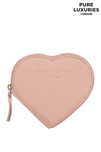 Pure Luxuries London Pink Loughton Leather Heart Coin Purse (313309) | £15