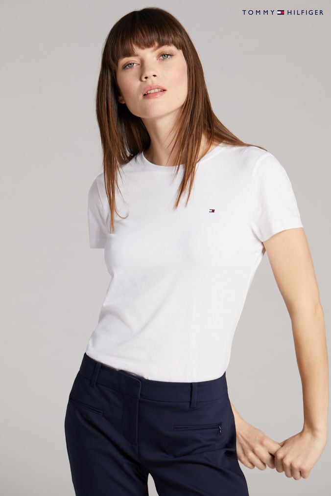 White womens tommy hilfiger t shirt sale