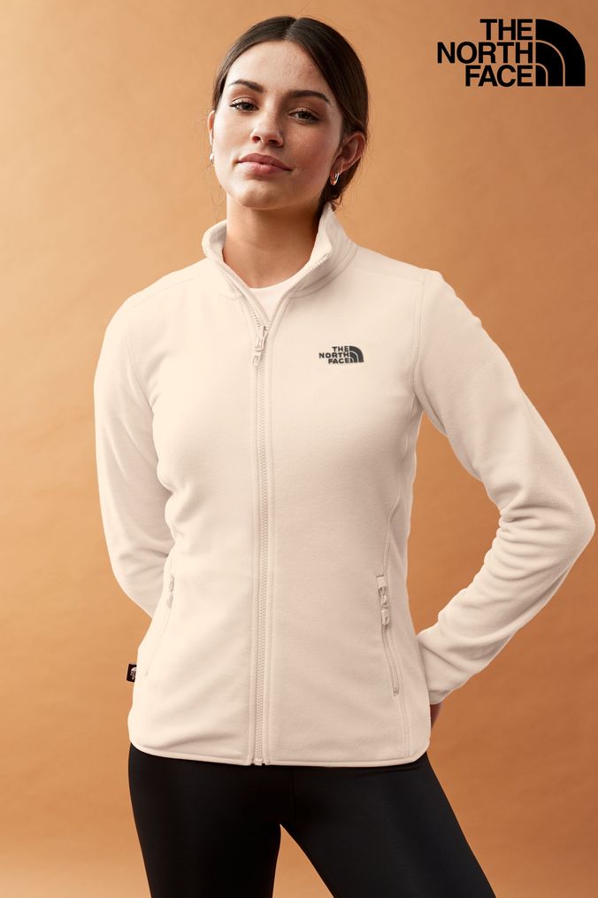 White fleece online jacket women's