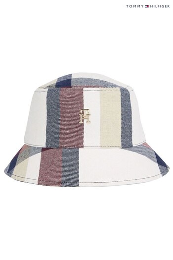 Tommy Hilfiger Cream Check Bucket Hat (313678) | £60