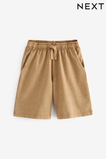 Stone Natural Relaxed Washed Jersey Shorts (3-16yrs) (313766) | £11 - £16