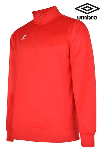Umbro Red Half Zip Poly Sweatshirt (313913) | £30