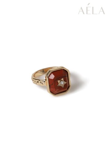 Aela Orange Stone Star Ring (314303) | £10