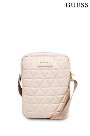 Guess Pink 10'' Guess Tablet Bag Quilted Pu Device Bag (314375) | £50