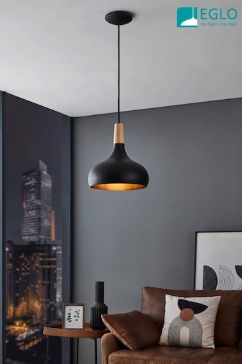 Eglo Black Sabinar Modern 1P20 Ceiling Light Pendant (314478) | £74