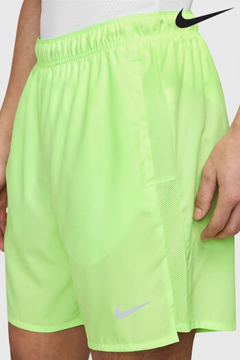 Nike Lime Green 7 Inch Challenger Dri-FIT 7 inch Briefs Lined Running Shorts (314533) | £35