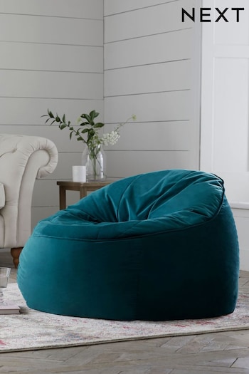 Teal Blue Opulent Velvet Bean Bag Chair (314602) | £110