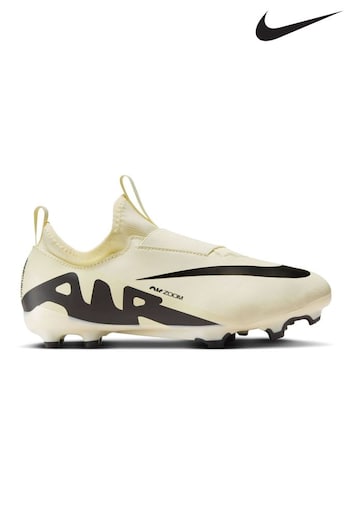 Nike Yellow Jr. Zoom Mercurial Vapor 15 Academy Firm Ground Football Max Boots (314718) | £60