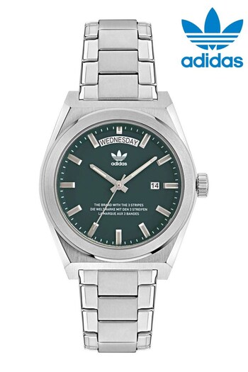 adidas Originals Silver Tone Code Five Watch (314784) | £129