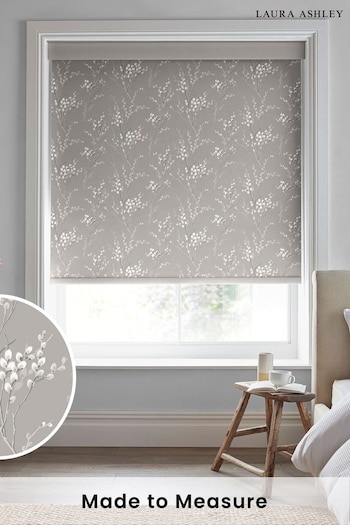 Laura Ashley Grey Pussy Willow Made To Measure Roller Blind (315010) | £58