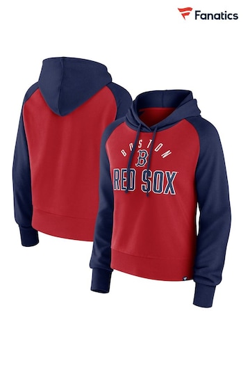 Fanatics Red Boston Sox Fundamentals Fleece Pullover Hoodie Womens (315107) | £50