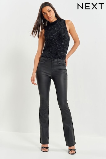 Black Coated Low Rise Bootcut mit Jeans (315683) | £34