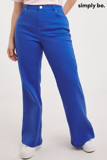 Simply Be Blue Extreme Flare Trousers (315713) | £32