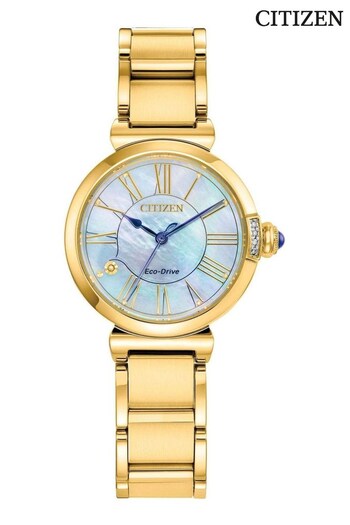 Citizen Ladies Gold Tone Eco-Drive Diamond Maybell Watch (315835) | £429