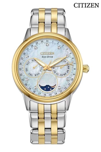 Citizen Ladies Silver Tone Eco-Drive Moonphase Wr50 Dc Watch (315877) | £369