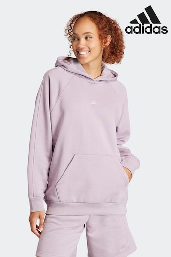 adidas Purple Boyfriend Chestwear All Szn Fleece Hoodie (315908) | £45