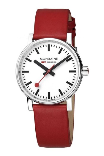 Mondaine Red Swiss Railways Evo2 35 Evo2 Watch (316045) | £249