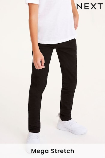 Black Denim Skinny Fit Mega Stretch Adjustable Waist pens Jeans (3-16yrs) (316063) | £13 - £18