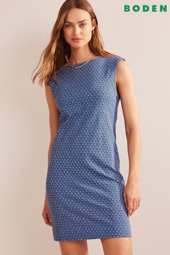 Boden Blue Sleeveless Jersey Shift Dress (316217) | £50
