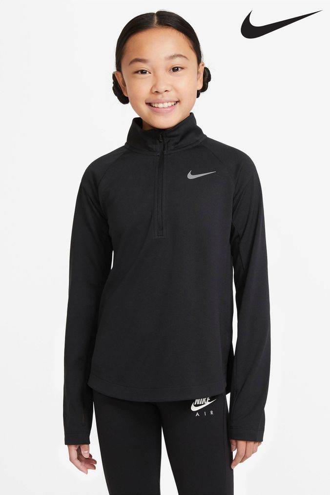 Nike Black Dri-FIT Half Zip Long Sleeve Running Top (316238) | £38